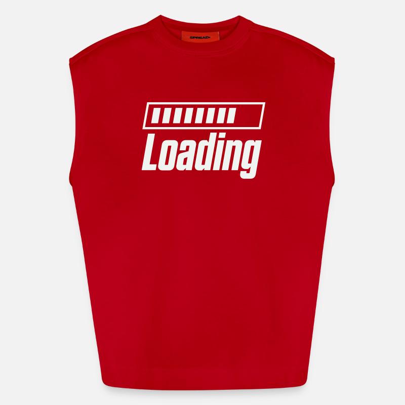 Loading Loading Bar - Heavyweight Oversized Organic Tank Top Made in EU - red