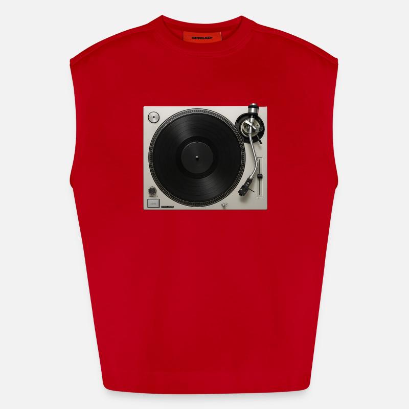 Jeu de vinyle vinyle gramophone platine Débardeur bio épais oversize fabriqué en UE