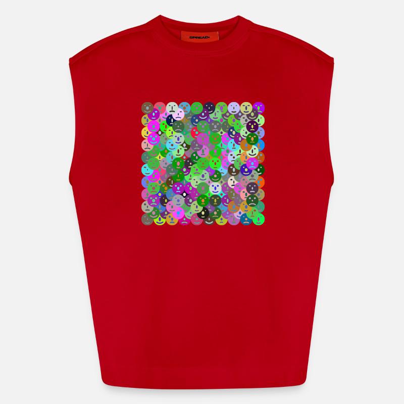 Faces Collage Heavyweight Oversized Organic Tank Top Made in EU