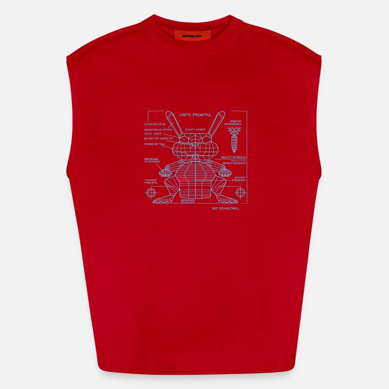 Robot Rabbit Heavyweight Oversized Organic Tank Top Made in EU