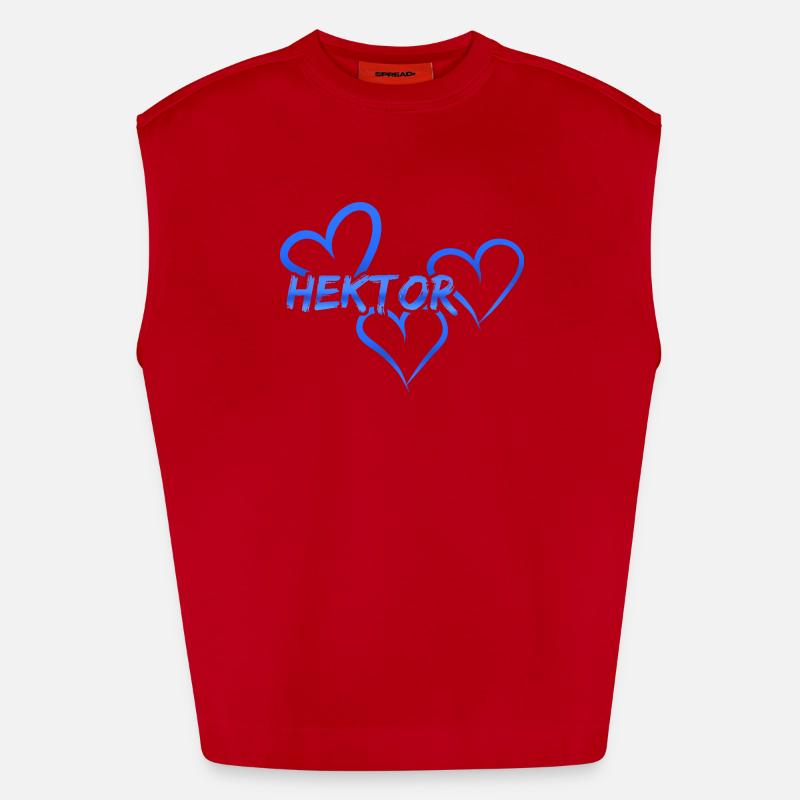 Hector comme prénom Débardeur bio épais oversize fabriqué en UE