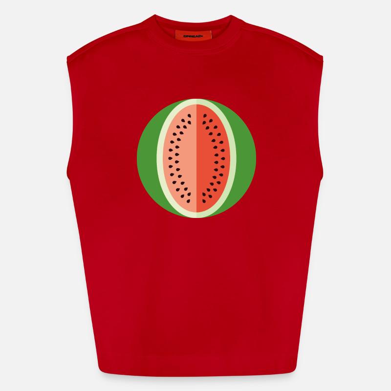 pastèque Débardeur bio épais oversize fabriqué en UE