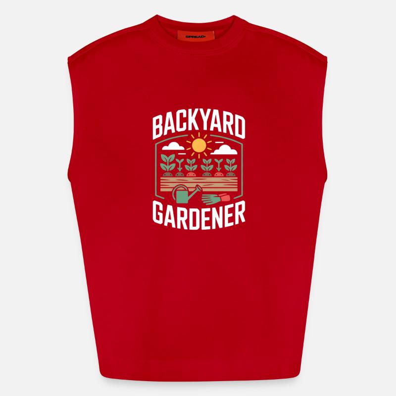 Baghavegartner Havegartner - Heavyweight oversized organic tanktop made in EU - rød