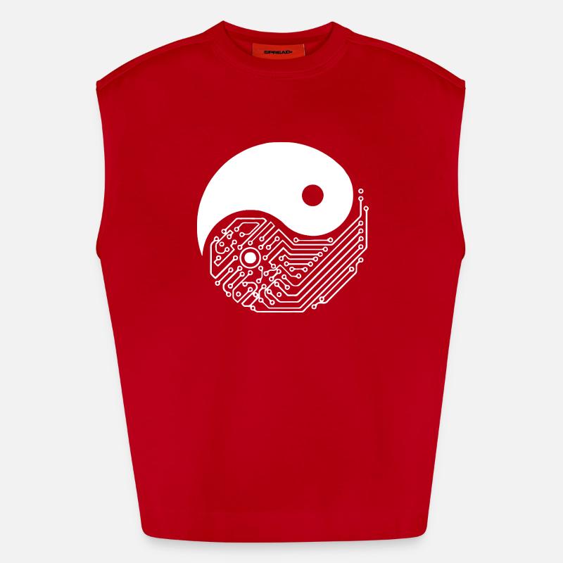 Machine Learning Deep Learning and AI ML Engineer - Heavyweight Oversized Organic Tank Top Made in EU - red
