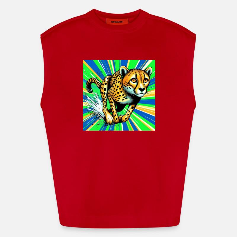 guépard Débardeur bio épais oversize fabriqué en UE