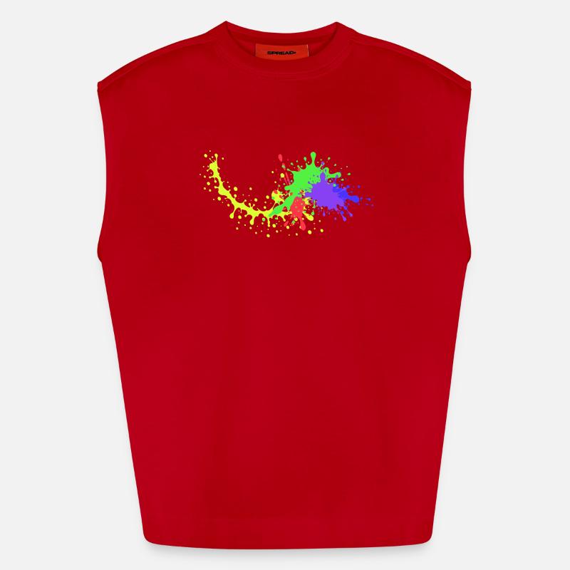 Conception de fête colorée Underground Débardeur bio épais oversize fabriqué en UE