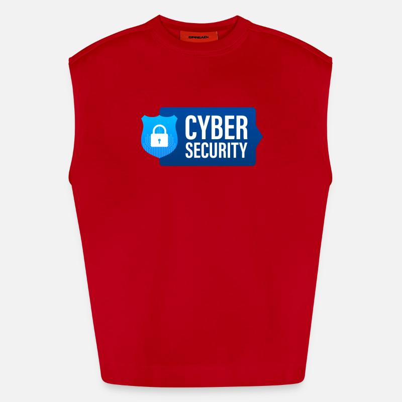 Cyber Security, Computer Heavyweight Oversized Organic Tank Top Made in EU