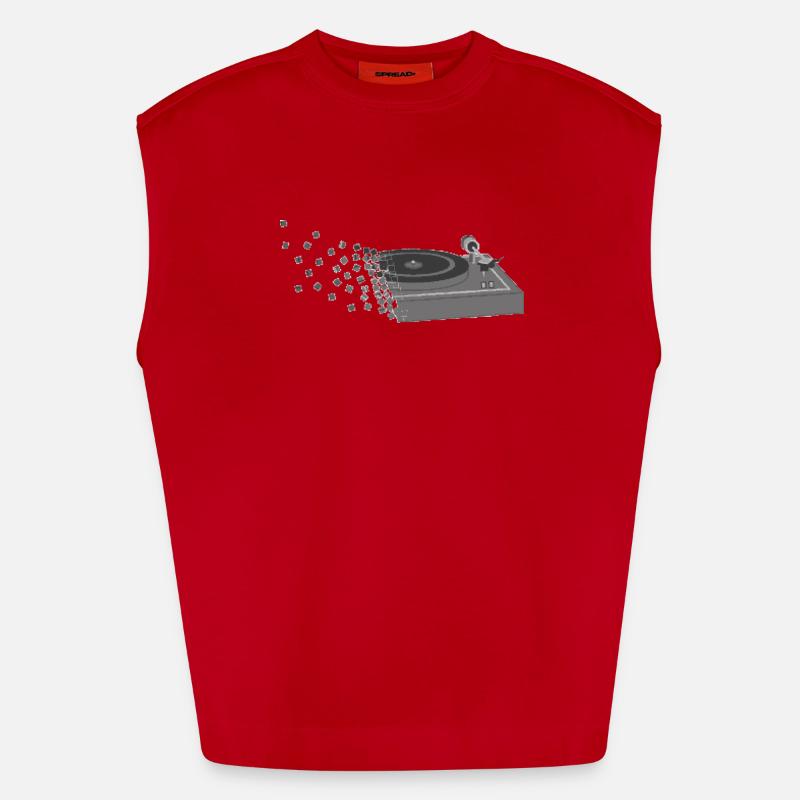 Turntable Pixelart Heavyweight Oversized Organic Tank Top Made in EU