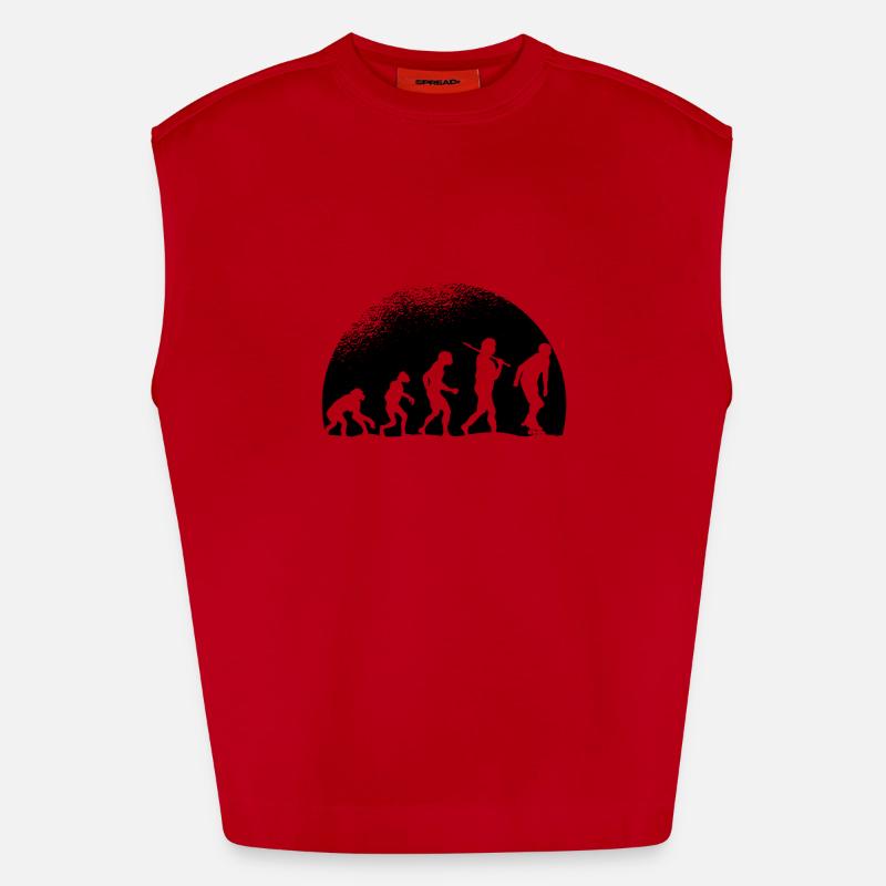 Evolution Rollschuh - Heavyweight Oversized Organic Tank Top Made in EU - Rot