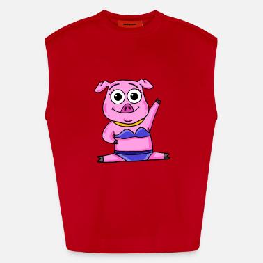 Maiale Canotta ecologica oversize Heavyweight Made in UE