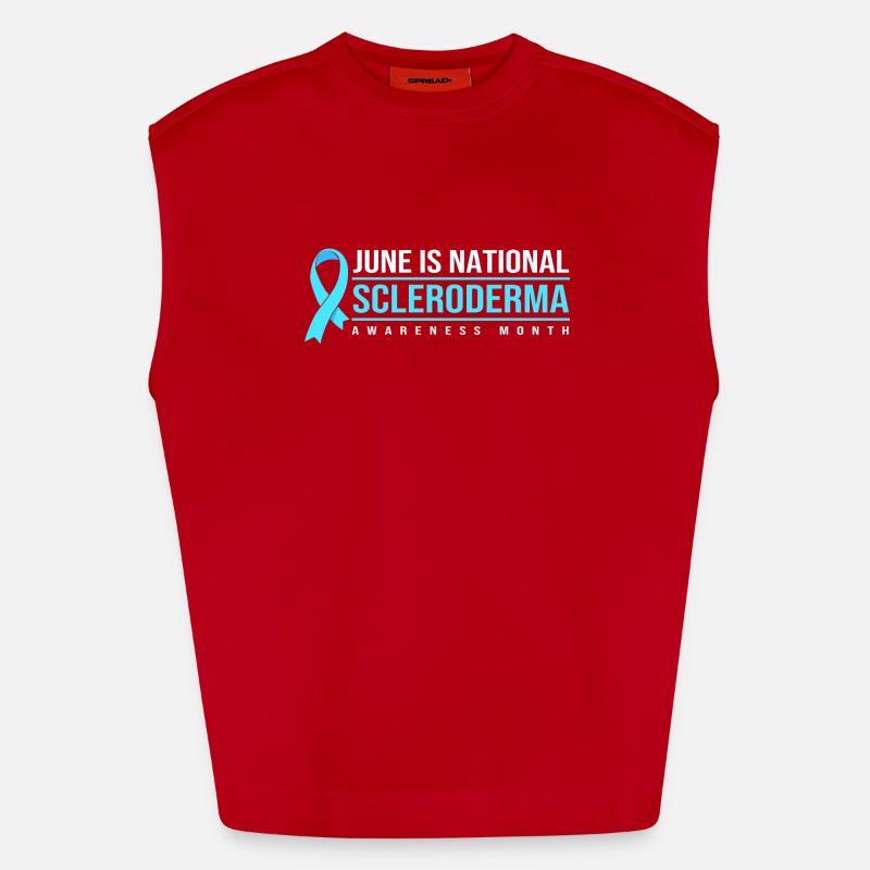 Scleroderma - Heavyweight Oversized Organic Tank Top Made in EU - red