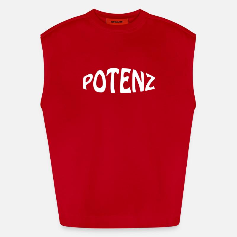 Power - Heavyweight Oversized Organic Tank Top Made in EU - red