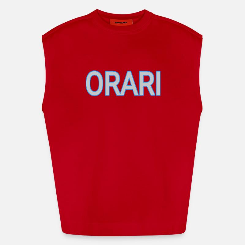 Orani text Heavyweight Oversized Organic Tank Top Made in EU