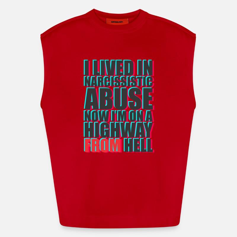 Bold Text Protest Message Design Heavyweight Oversized Organic Tank Top Made in EU