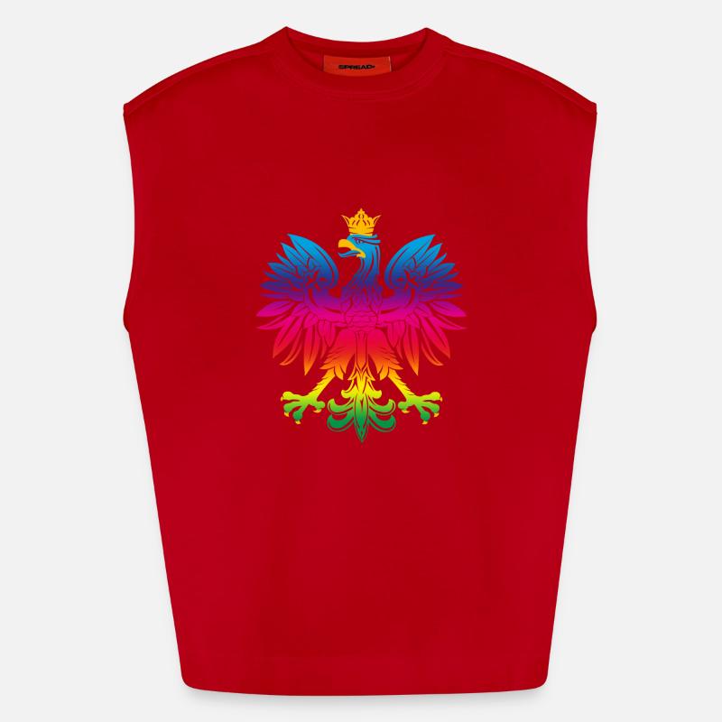 Rainbow eagle 1 Heavyweight Oversized Organic Tank Top Made in EU