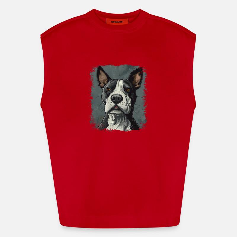 Bull terrier Débardeur bio épais oversize fabriqué en UE