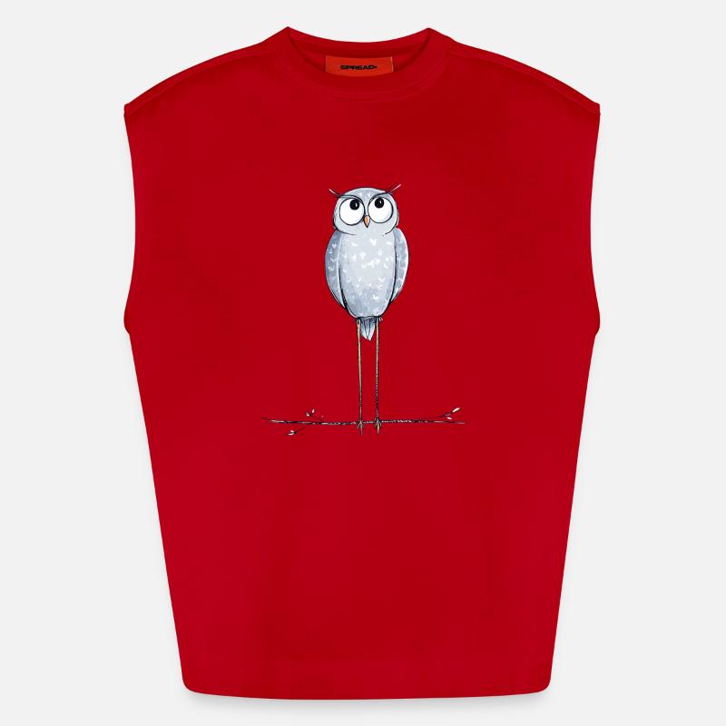 süße Eule Heavyweight Oversized Organic Tank Top Made in EU