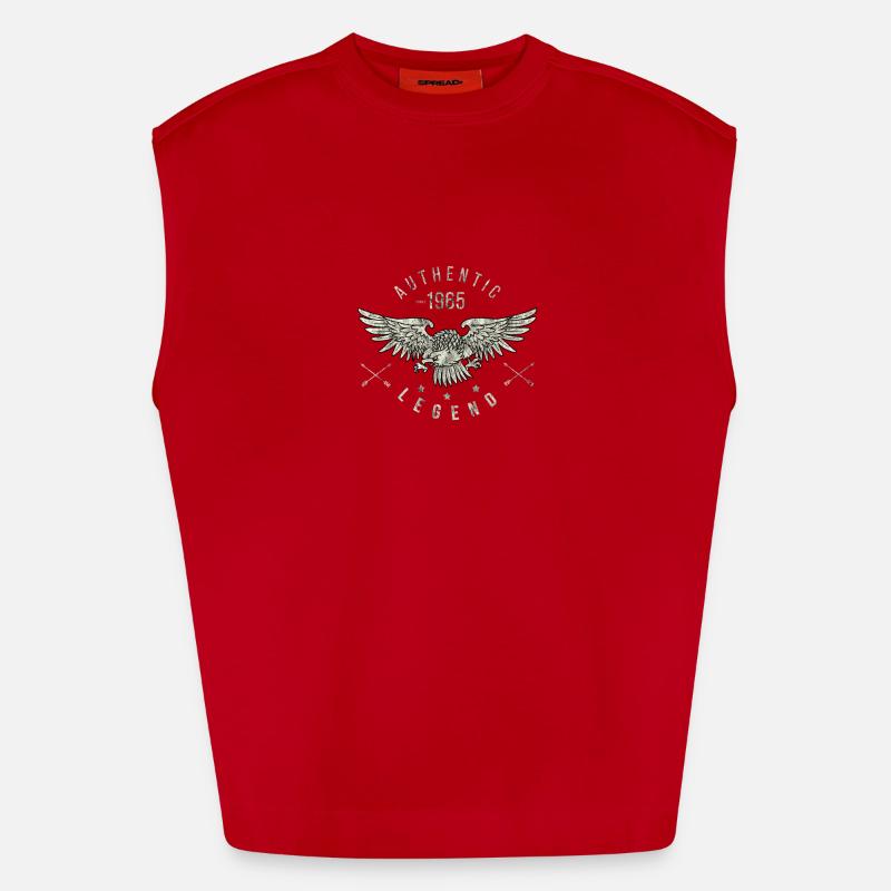 authentic legend 1965 anniversaire, année de naissance Débardeur bio épais oversize fabriqué en UE