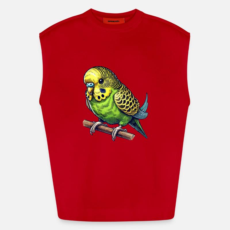 Perruche ondulée Débardeur bio épais oversize fabriqué en UE