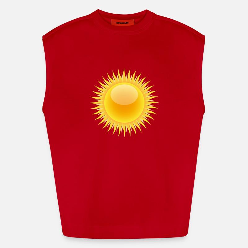 rainbow sun clouds weather rainbow sun cloud50 Heavyweight Oversized Organic Tank Top Made in EU