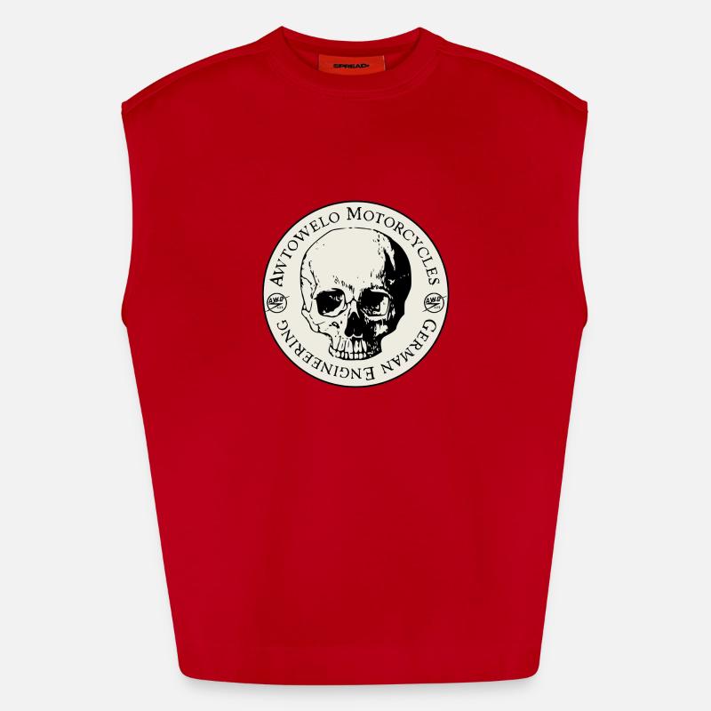 Awtowelo Motorcycles German Engineering Heavyweight Oversized Organic Tank Top Made in EU