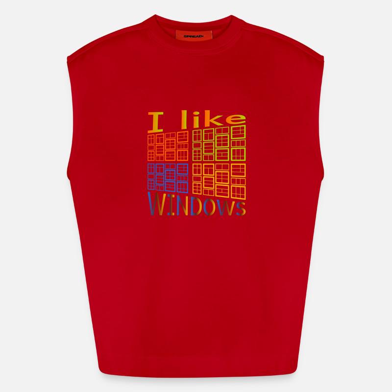 Mi piace di Windows Canotta ecologica oversize Heavyweight Made in UE