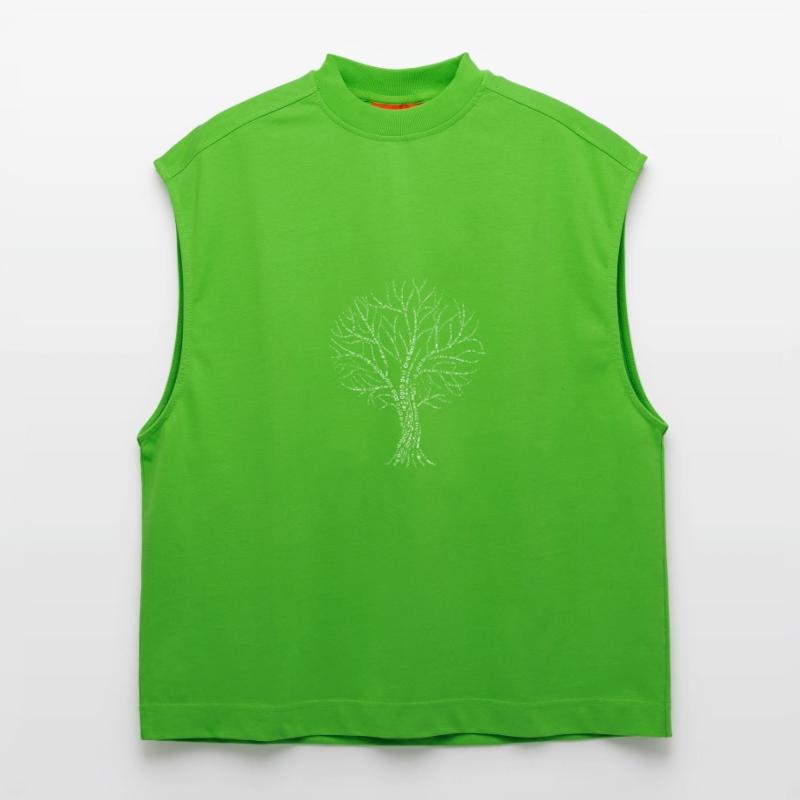 Binary Tree Zero One Code Gift Branch Branch Heavyweight Oversized Organic Tank Top Made in EU