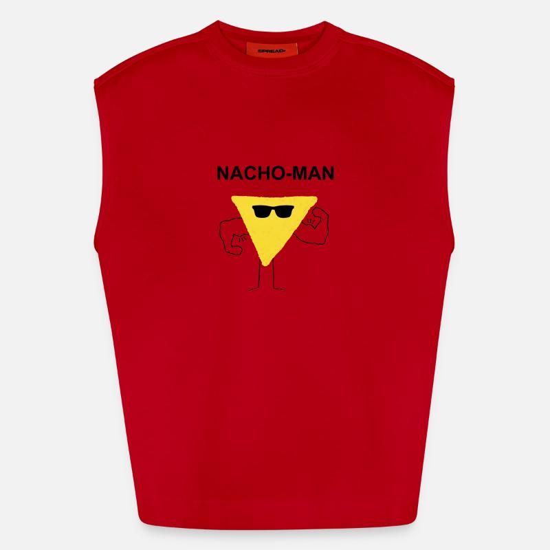 Nacho Man Macho Muscles Gift Gift Idea Heavyweight Oversized Organic Tank Top Made in EU