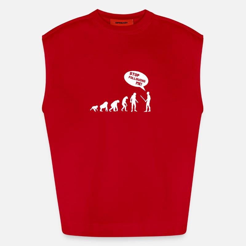 EVOLUTION - Heavyweight Oversized Organic Tank Top Made in EU - Rot