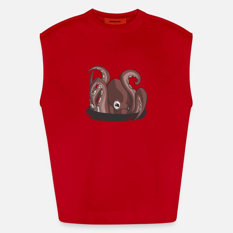 L'aube de la pieuvre Débardeur bio épais oversize fabriqué en UE