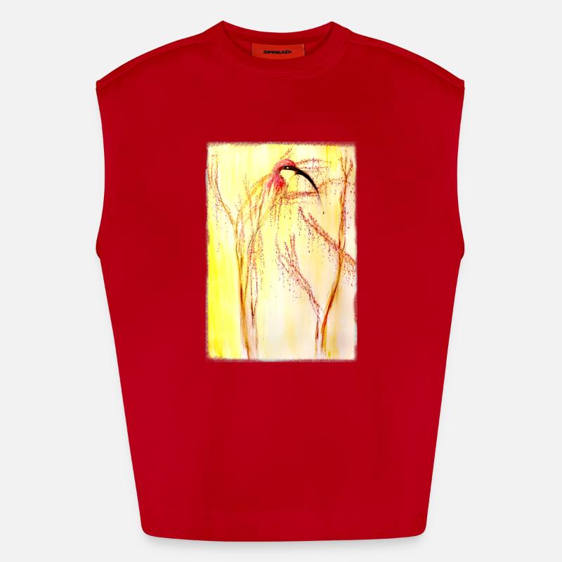  bee-eater - Heavyweight Oversized Organic Tank Top Made in EU - red