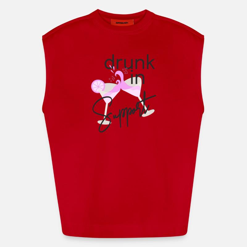 Drunk in support Heavyweight Oversized Organic Tank Top Made in EU