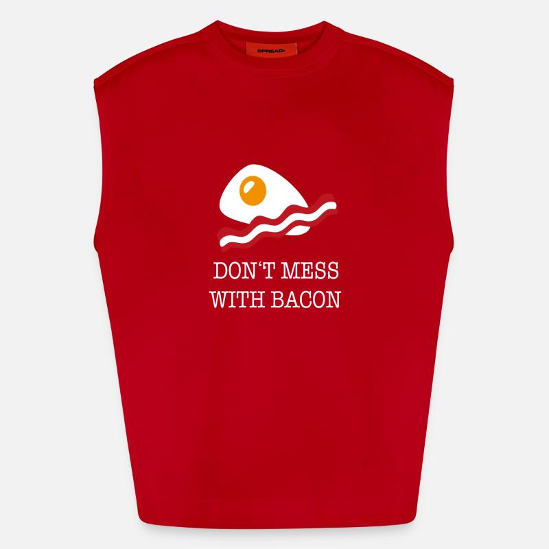 Bacon - Heavyweight Oversized Organic Tank Top Made in EU - red