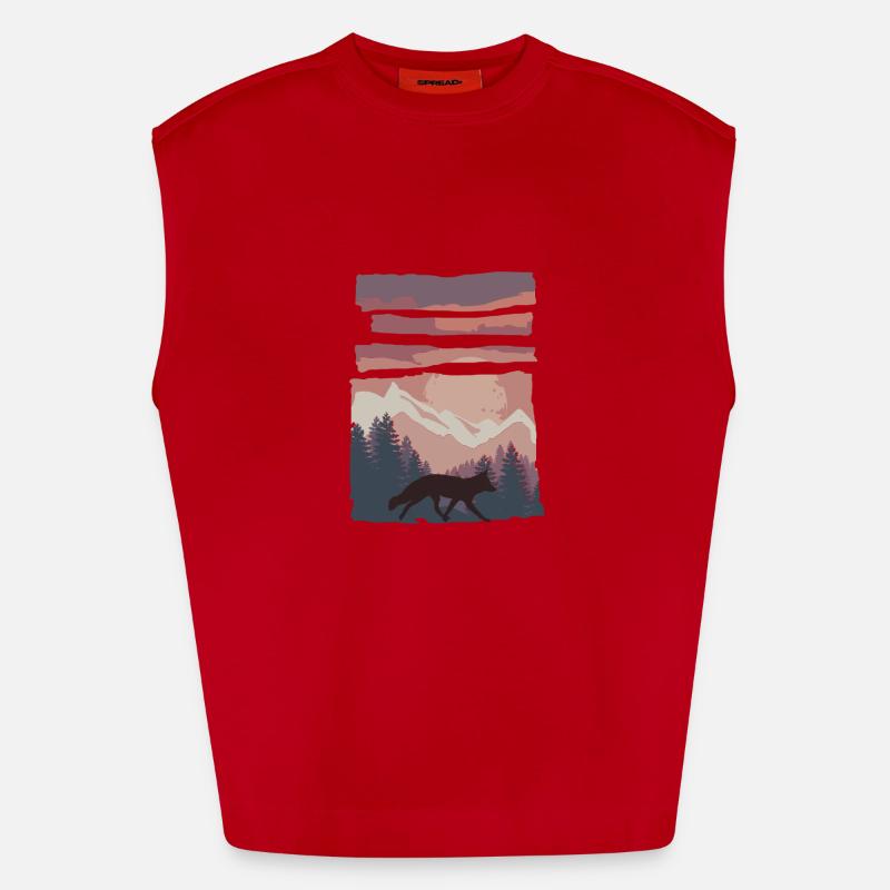 Fuchs Waldtier Geschenk Heavyweight Oversized Organic Tank Top Made in EU