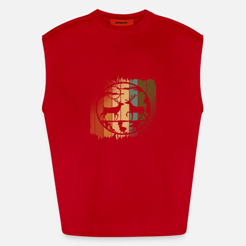 roe deer Heavyweight Oversized Organic Tank Top Made in EU