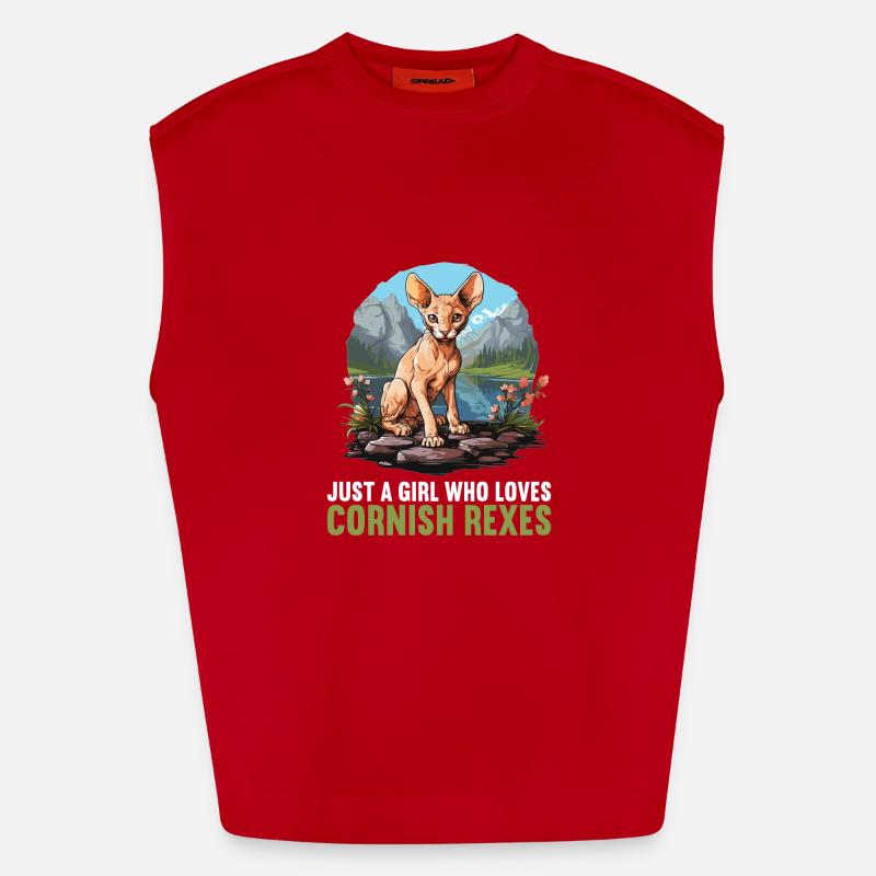 Cornish Rex Kätzchen Cornish Rex Katze Heavyweight Oversized Organic Tank Top Made in EU