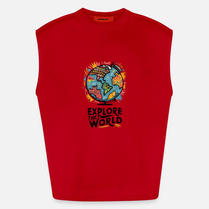 EXPLOREZ LE MONDE Débardeur bio épais oversize fabriqué en UE