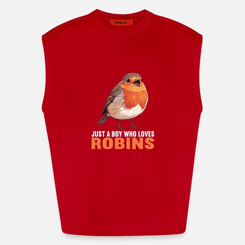 Robin Rotkehlchen Débardeur bio épais oversize fabriqué en UE