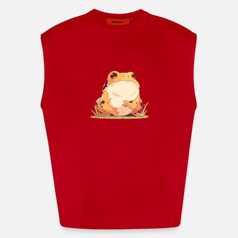 Toad Toads Toad - Heavyweight Oversized Organic Tank Top Made in EU - red