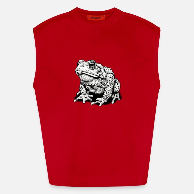 Toad Toads Toad - Heavyweight Oversized Organic Tank Top Made in EU - red