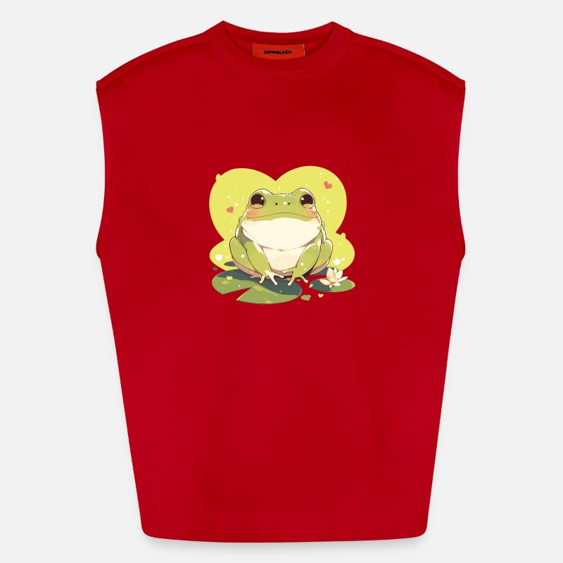 Toad Toads Toad - Heavyweight Oversized Organic Tank Top Made in EU - red