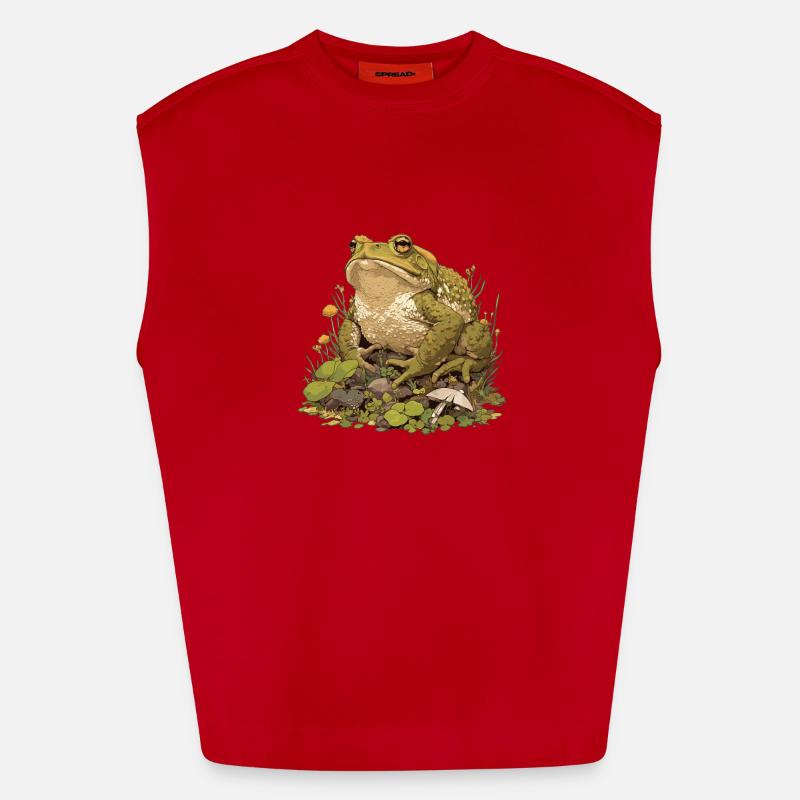 Toad Toads Toad - Heavyweight Oversized Organic Tank Top Made in EU - red
