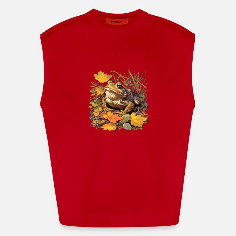 Toad Toads Toad - Heavyweight Oversized Organic Tank Top Made in EU - red