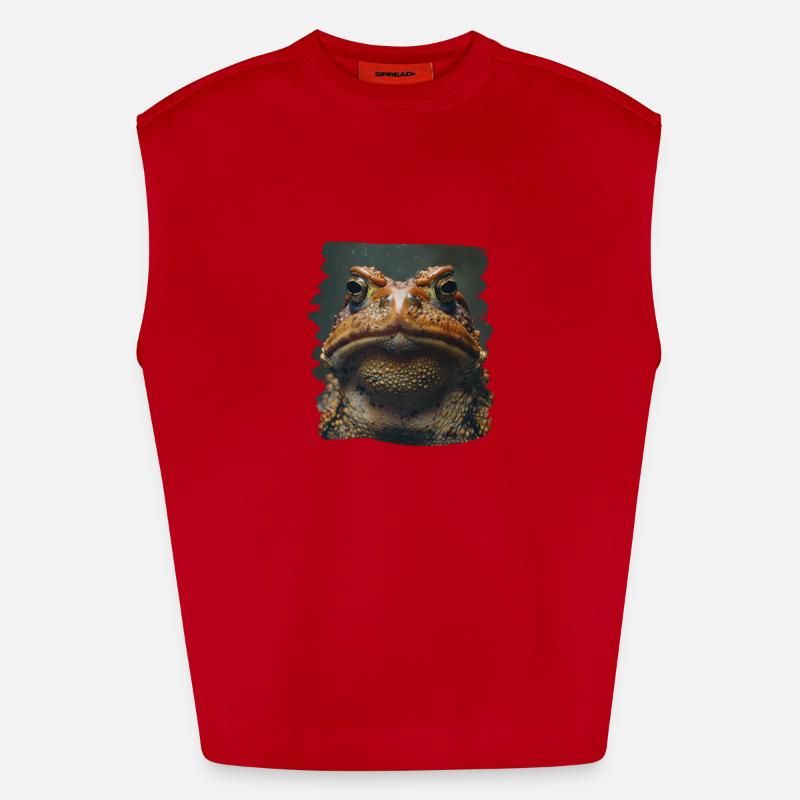 Toad Toads Toad - Heavyweight Oversized Organic Tank Top Made in EU - red