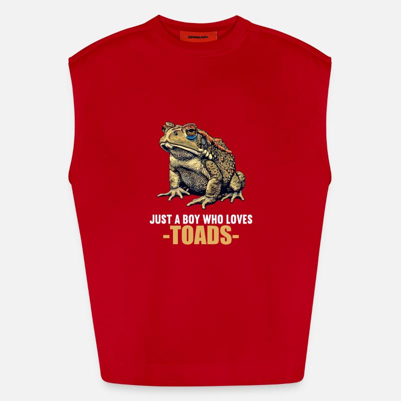 Toad Toads Toad - Heavyweight Oversized Organic Tank Top Made in EU - red