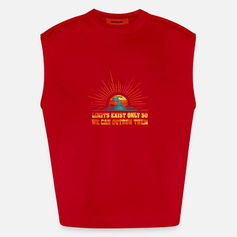 Limits Exist Only So We Can Outrun Them Heavyweight Oversized Organic Tank Top Made in EU