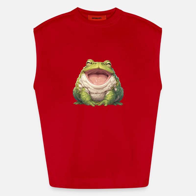 Toad Toads Toad - Heavyweight Oversized Organic Tank Top Made in EU - red