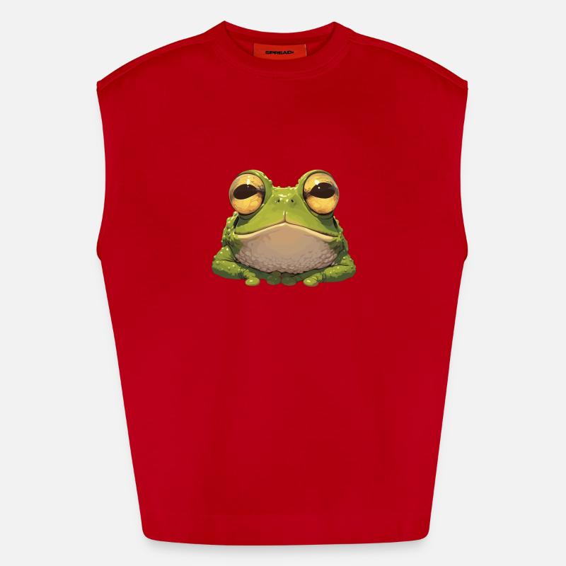 Toad Toads Toad - Heavyweight Oversized Organic Tank Top Made in EU - red