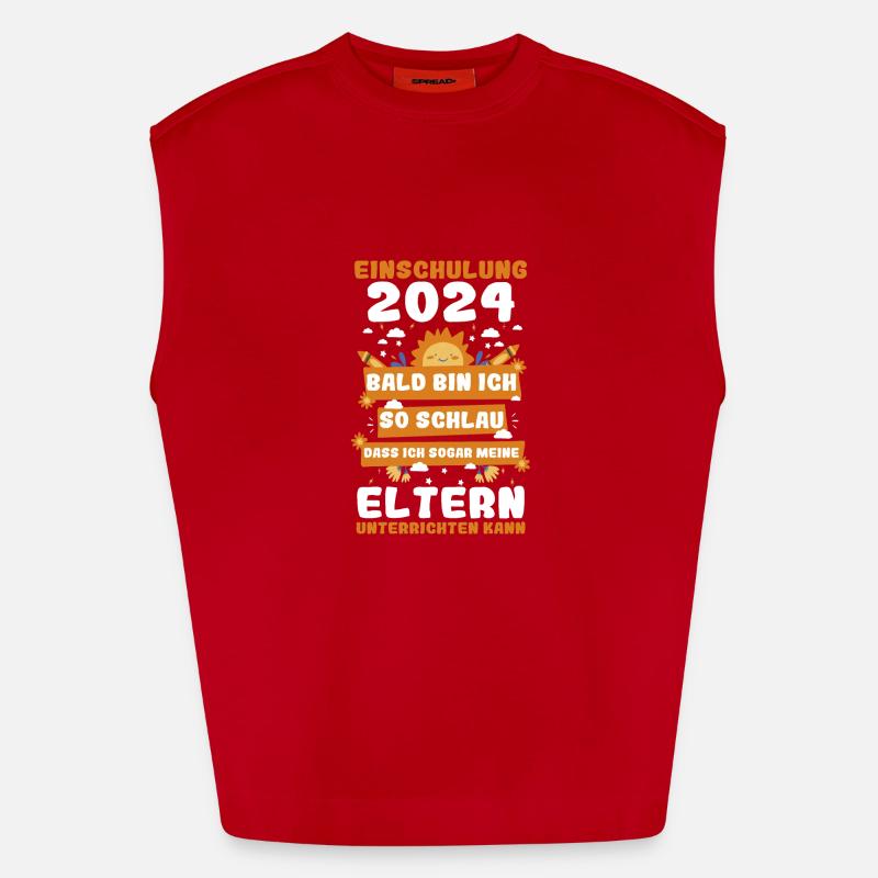 First Grade Elementary School 2024 Gift Heavyweight Oversized Organic Tank Top Made in EU