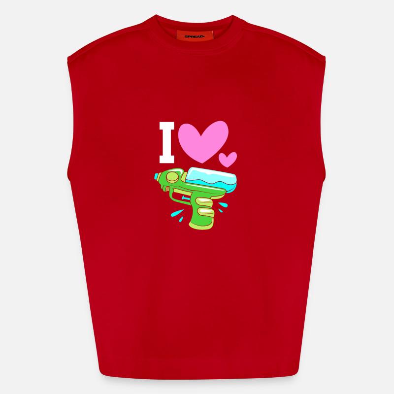 Pistolet à eau Débardeur bio épais oversize fabriqué en UE